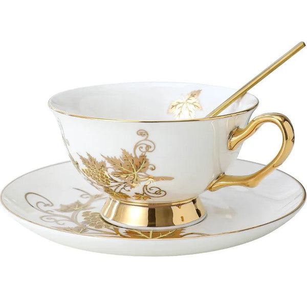 Coffee cup small exquisite set ceramic British afternoon tea cup bone china flower tea cup European cup saucer high value