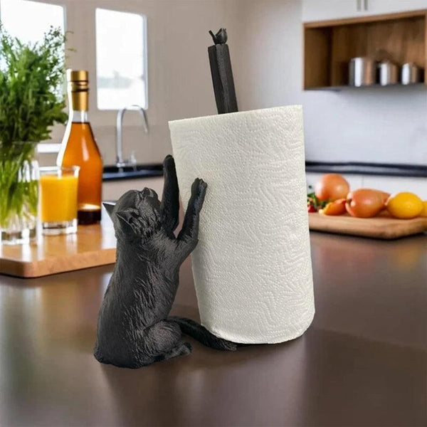 AT44-Cat Paper Towel Holder,Countertop Paper Towel Holder,Cat Paper Organizer,Cat Paper Towel Stand For Kitchen Decoration DSers Fulfillment