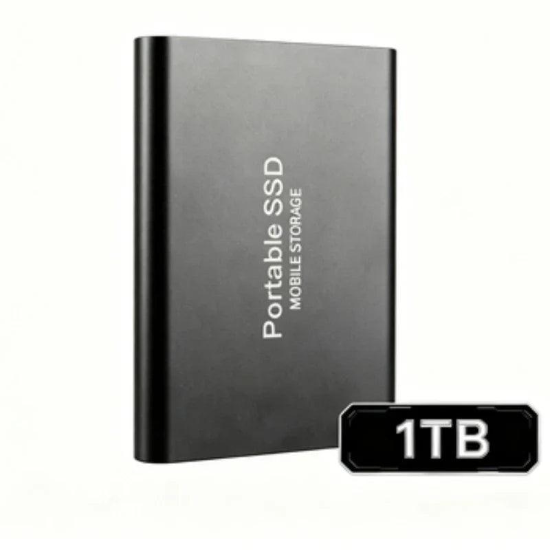 Portable External SSD, 1TB-16TB Large Capacity USB3.1 High Speed Solid State Drive, Lightweight Storage for Laptop, Desktop, Mac
