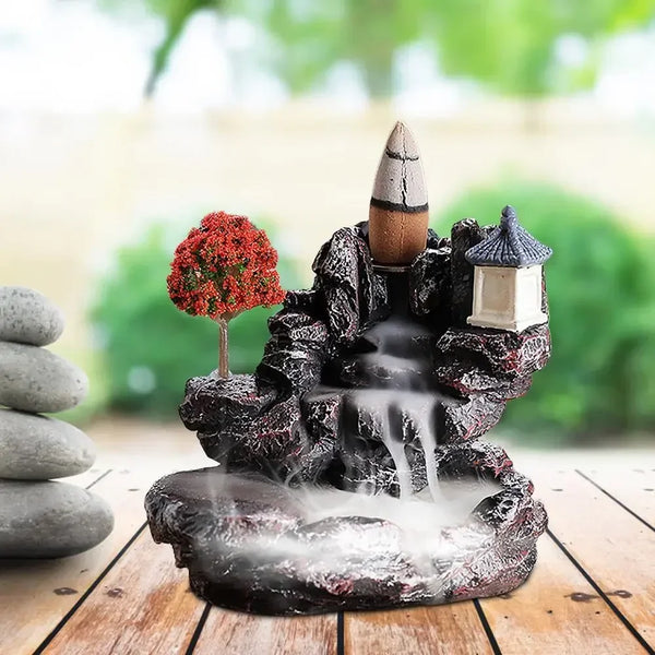 Waterfall Backflow Incense For Home And Office Decoration With Incense Cones