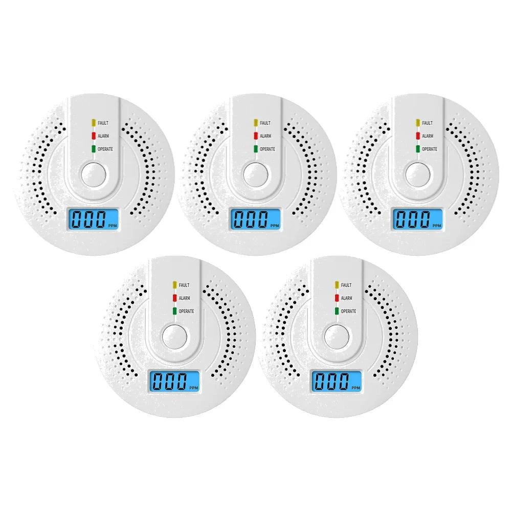 Digital Warning Alarm Sensor Sound Warning Battery Powered Portable CO Detector with LED Indicator CO Sensor for Home Warehouse