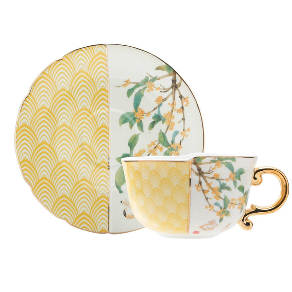 Rabbit Chinese Ceramic Exquisite Classical Coffee Cup and Saucer Set Plate English Afternoon Tea Set Combining Chinese Western