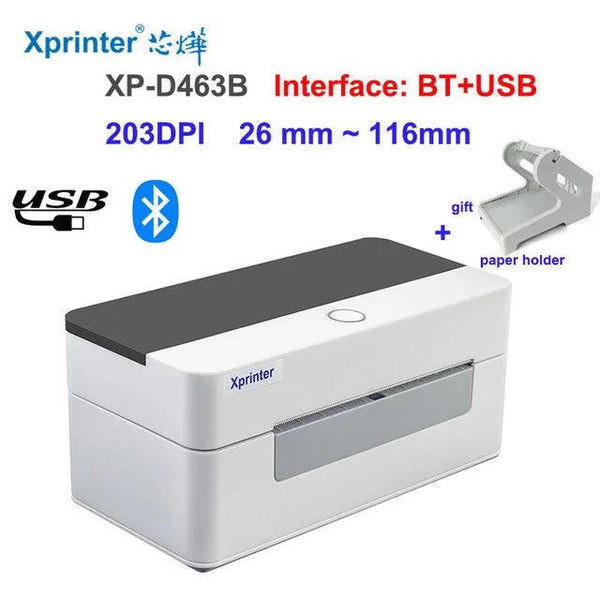 463B Thermal Label Printer 100*100 /150 Bluetooth Shipping Express Barcode Printer Label Holder POS For MacOS/Windows/Android