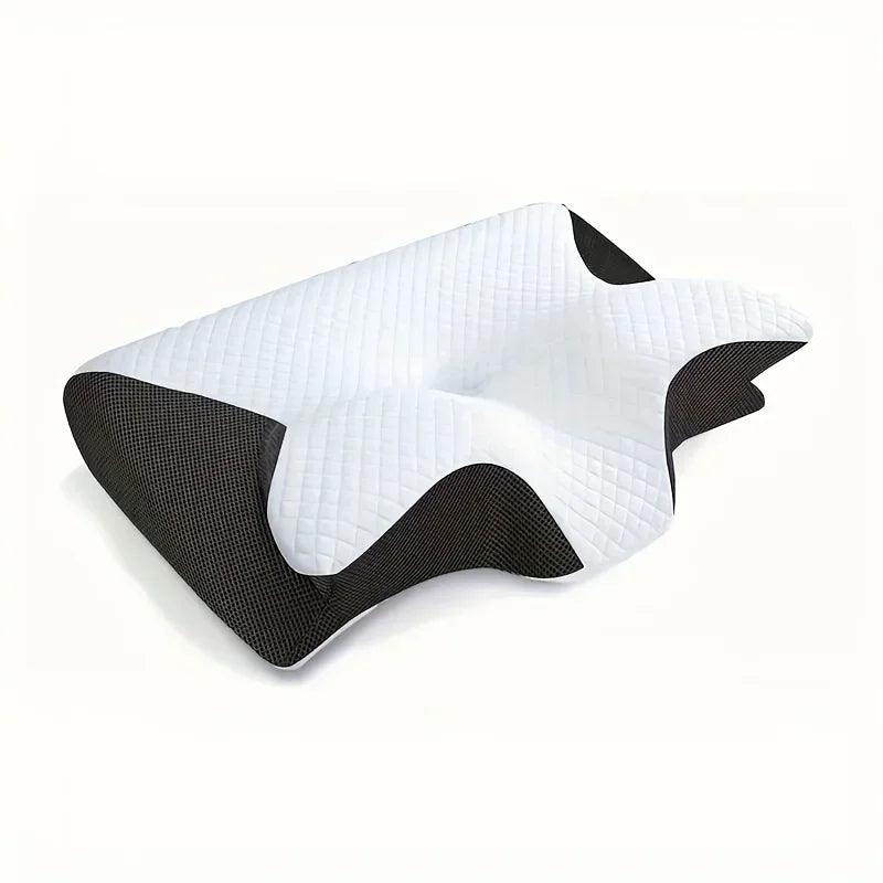 New  2 in 1 Ergonomic Neck Horn Pillow for Side Back Stomach Sleepers Contoured Design Shoulder Relaxation Soft Yet Firm Support