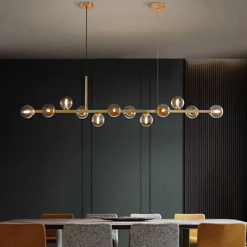 Copper Industrial Pendant Light 16-Head Brown