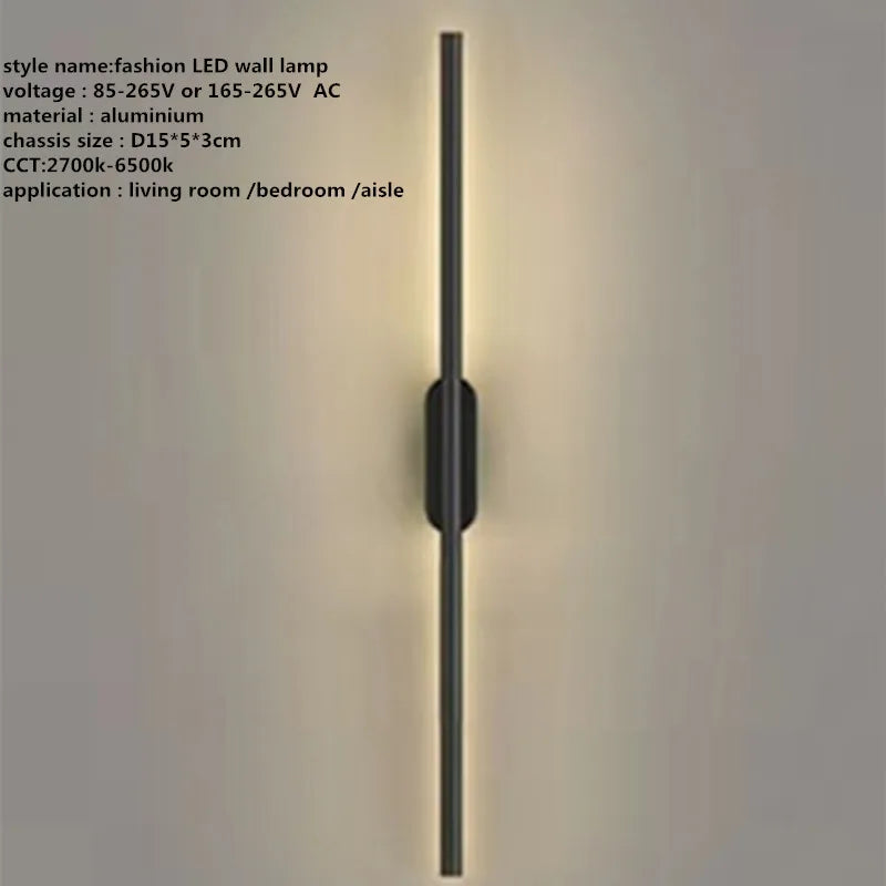 Black Tube Wall Lamp
