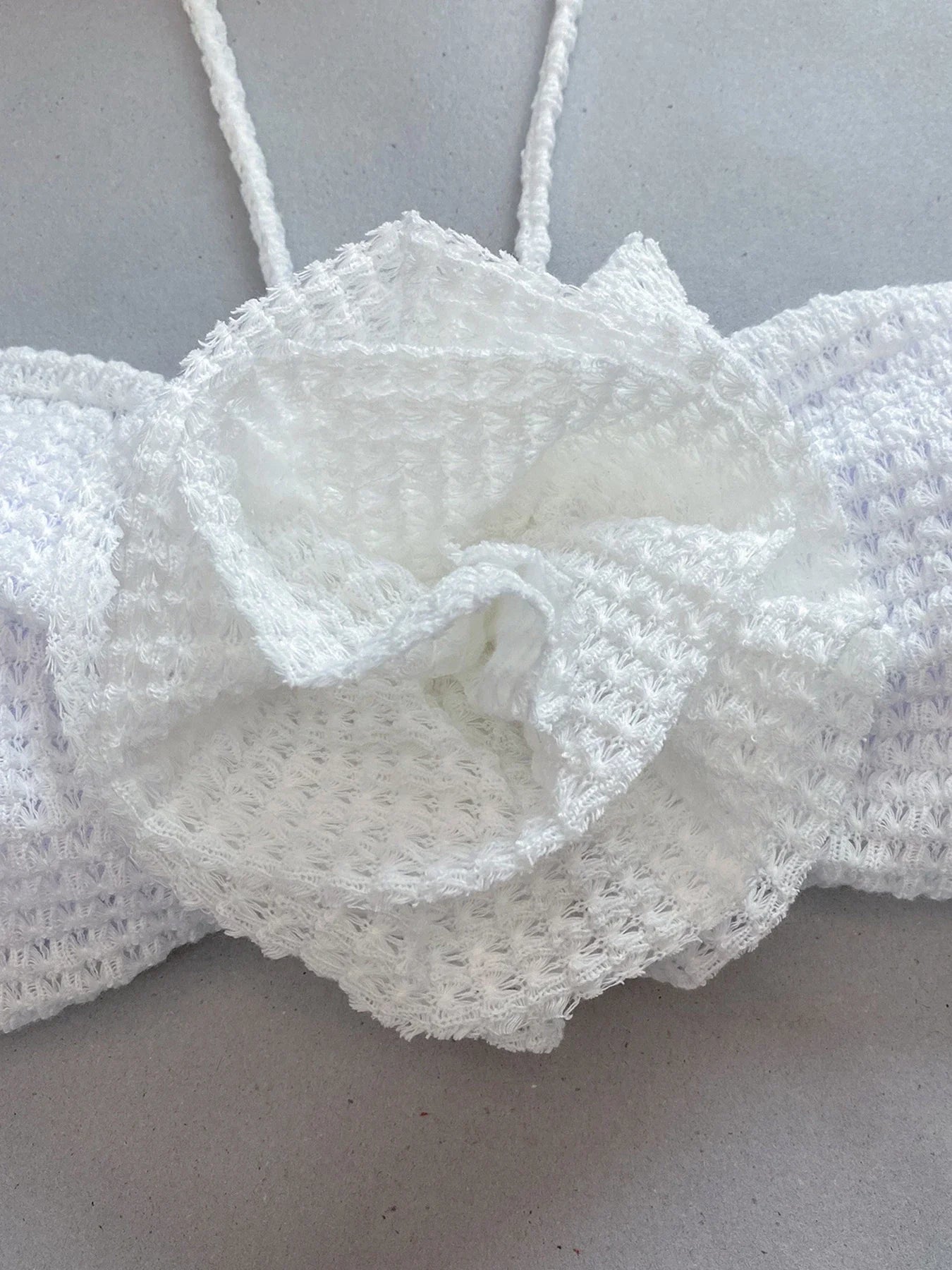 Sexy Crochet Mesh Three Piece swimsuit set