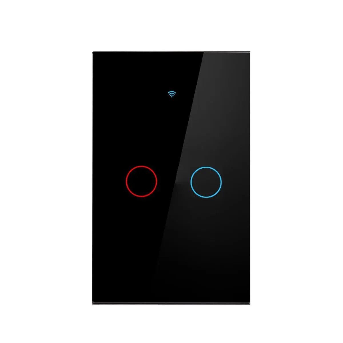 Work with Tuya WIFI Smart Home Switch Light Wall US/EU Glass Touch Panel Voice Wireless Remote Control by Alexa Google Home