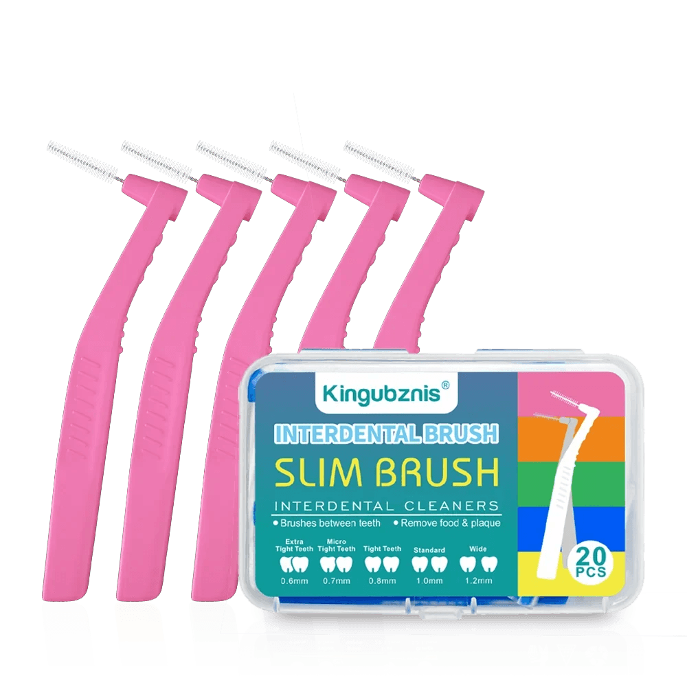 Kingubznis 20pcs  Interdental Brush For Dental Orthodontics Clean Between Teeth Cleaning Tools Soft Mini Brush With Dust Cover