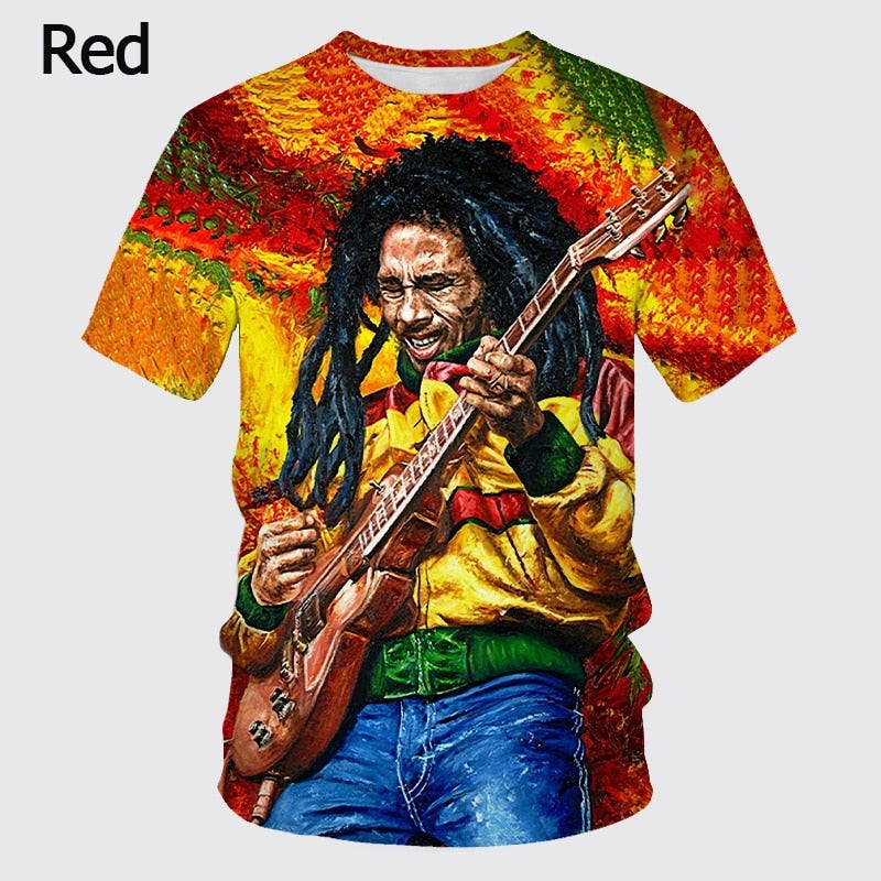 Bob Marley 3D Printed Men Oversized T-Shirt