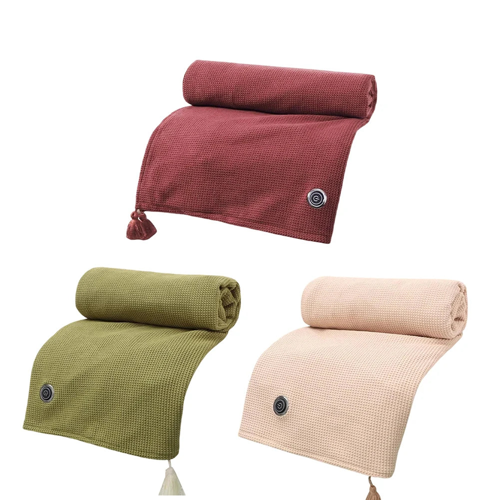 Heated Shawl Wrap with USB Power for Women Soft Plush Electric Blanket Scarf Featuring Zipper Design for Warmth and Style Gifts for You 'n Me