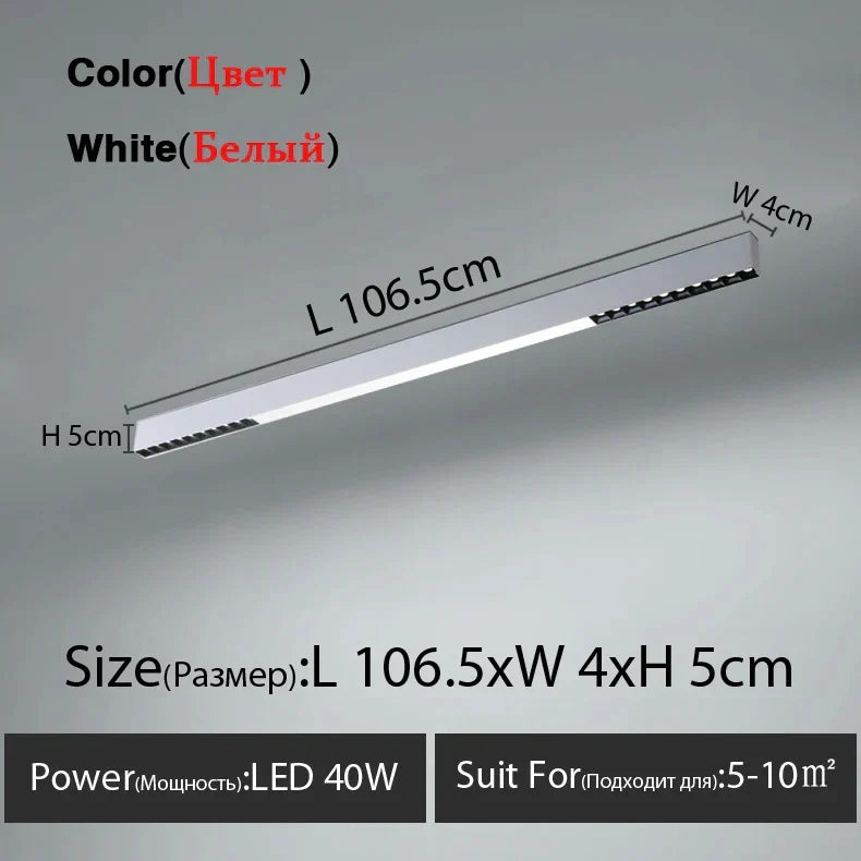 Aluminum Linear Ceiling Lamp