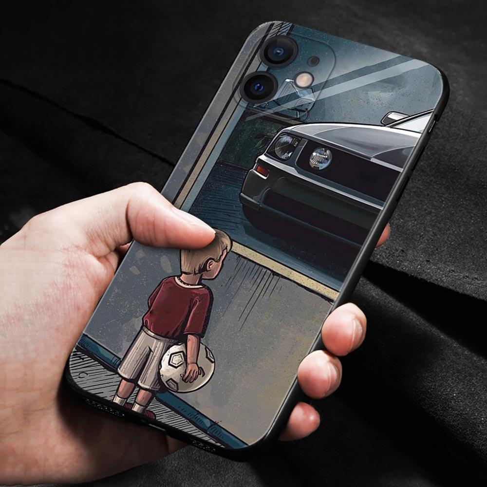 Boy Girl See Cool Sports Car Drift Case For iPhone 14 13 12 11 Pro Max Cover X XR XS Max 12Mini 13Mini 6 6S 7 8 Plus 5 5S Slim Back Cover Designer Matte Finish Hard Ultra Protective & Anti Shock