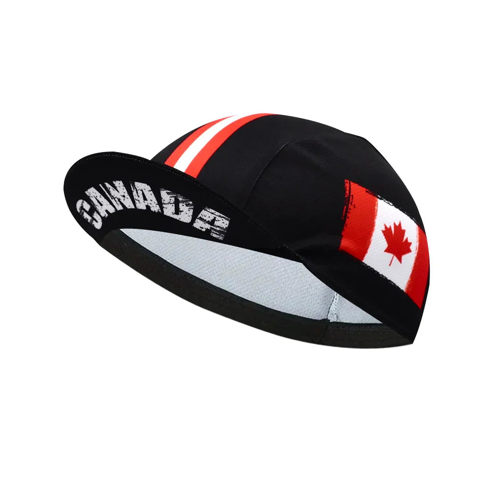 Classic Canada National Flag Pro Team Cycling Cap Riding Outdoor Sports MTB Bicycle Hat OneLoveCanada