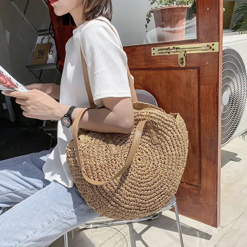 Round Straw Beach Bag - Sexikinis Swim