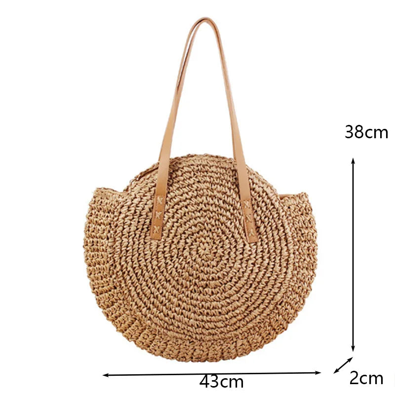 Round Straw Beach Bag - Sexikinis Swim