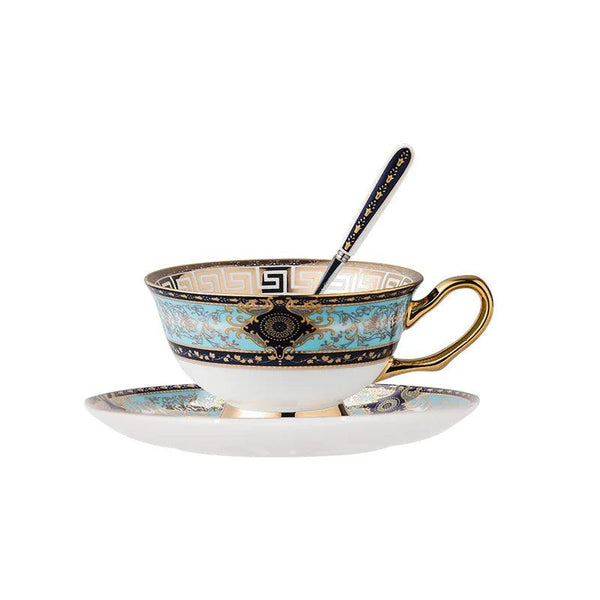 Retro European bone china coffee cup set ceramic high value water cup light luxury cup saucer afternoon tea cup tea set