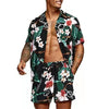 Floral Hawaiian  two piece men beach shorts set - Sexikinis Swim