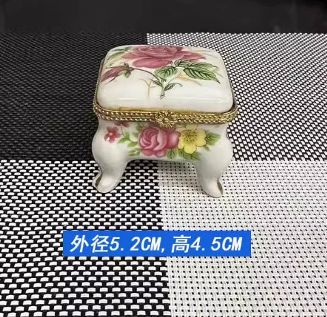 Cartoon 3D Relief Colorful Handdrawn Flower Tank Jar Jewelry Box Ring Box Tin Milk Jug Vase Tableware Household