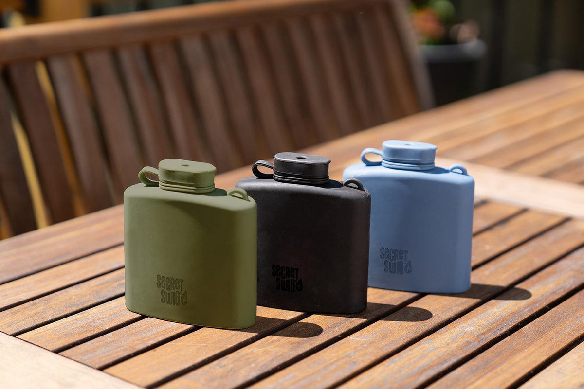 Signature Silicone Hip Flask 8Floz - Olive