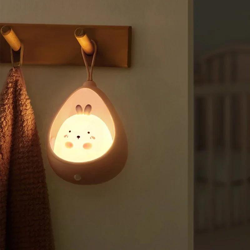 LED Night Light Intelligent Human Sensing USB Rechargeable Sleep Light Bedroom Bedside Corridor Desktop Decoration Table Lamp