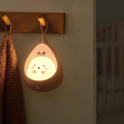 LED Night Light Intelligent Human Sensing USB Rechargeable Sleep Light Bedroom Bedside Corridor Desktop Decoration Table Lamp