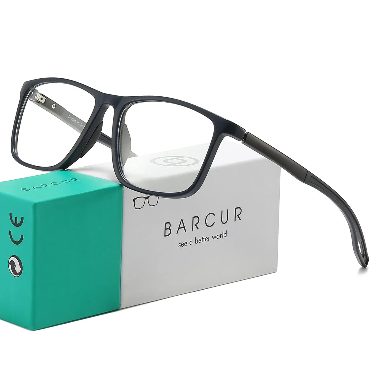 BARCUR Lightweight Sports Reading Glasses for Men & Women – Ultra-Light PC Frame Durable Presbyopia Eyewear with HD Transparent Acrylic Lenses – Comfortable Rectangle Readers for Casual Daily Wear and Outdoor Use