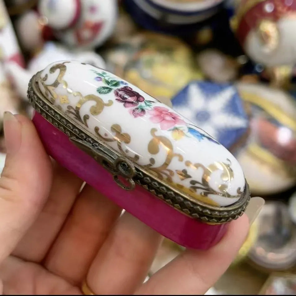 Ceramics Flower Jewelry Storage Box Vase Flower Basket Jewelry Case Storage Jewelry Organizer Display Gifts Home Decor Ornament