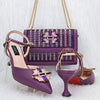 Italian Shoes And Bag Sets For Evening Party HGG1-20 - PURPLE / 43