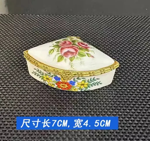 Cartoon 3D Relief Colorful Handdrawn Flower Tank Jar Jewelry Box Ring Box Tin Milk Jug Vase Tableware Household