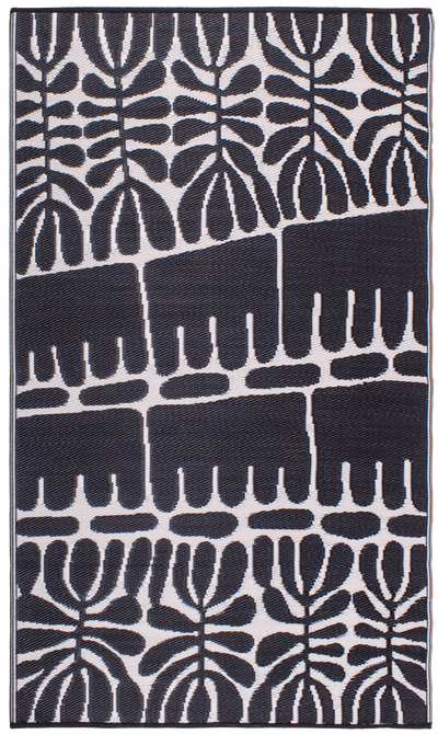 Serowe - Black & White Outdoor Rug for Patio