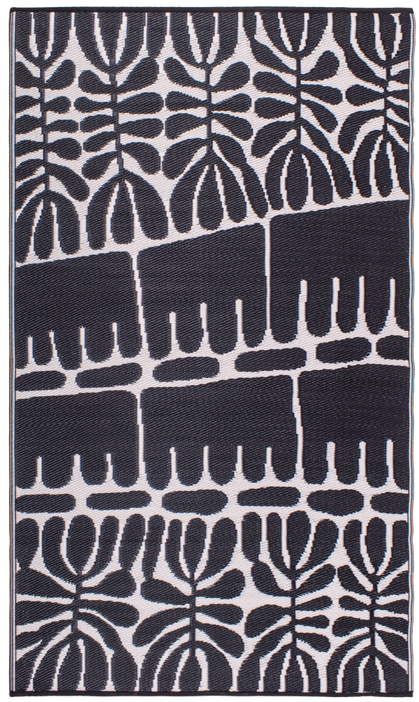 Serowe - Black & White Outdoor Rug for Patio