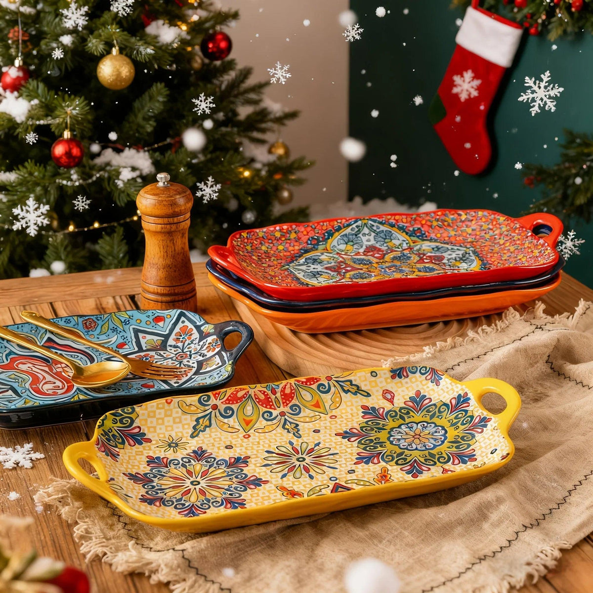Serving Plates - Ceramic Rectangular Large