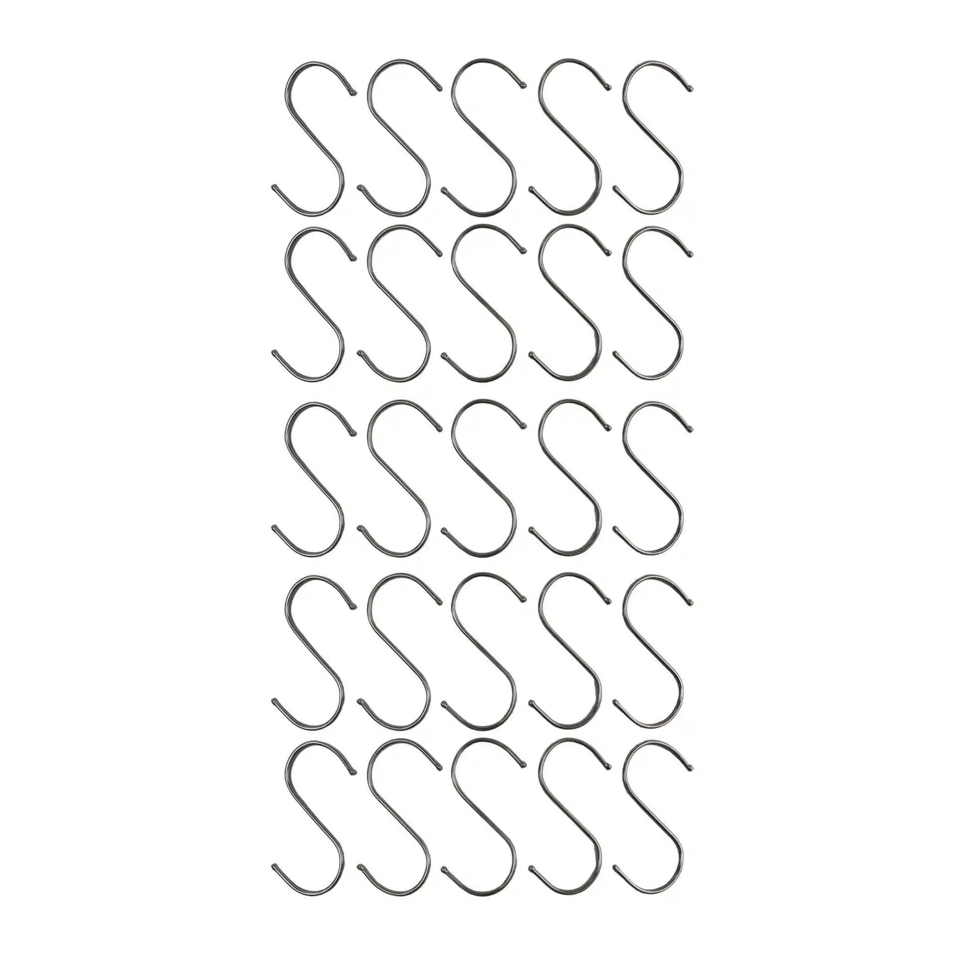 Stainless Steel S Hooks 4.72×2.36in – 25 Pieces