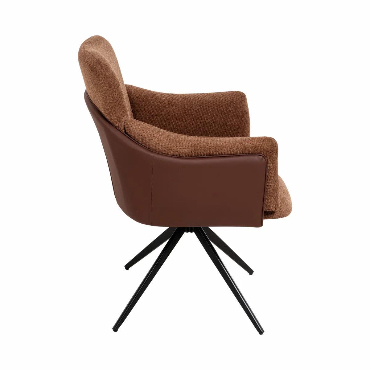 Set of 2 Modern Orange 360° Swivel Home Office Desk Chairs