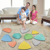 Set of 11 Stepping Stones for Kids Non-Slip Balance Stones with Storage Bag-Set of 11
