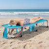Set of 2 Tanning Chair Portable Chaise Lounge Chair with 4-Position Adjustable Backrest-Multicolor