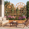 Set of 2 Wooden Raised Garden Bed with Trellis 71