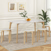 Set of 4 18 Inch Stackable Bentwood Dining Chairs with Round Top-White