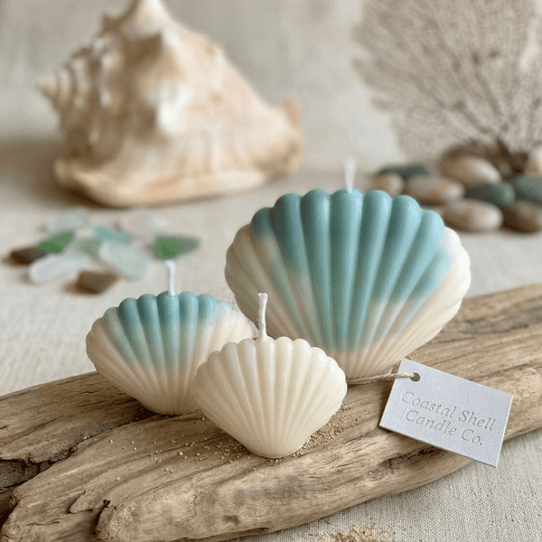 Shell Candle | Handmade Coastal Decor