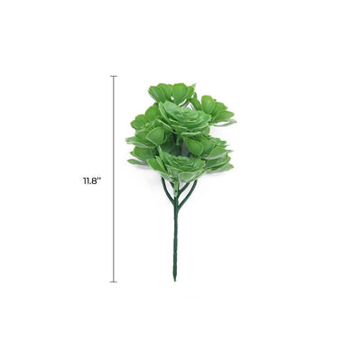 Green Aeoniums Succulent Artificial Topiary Set of 5 11.8in – UV Resistant