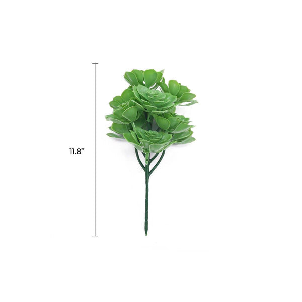 Green Aeoniums Succulent Artificial Topiary Set of 5 11.8in – UV Resistant