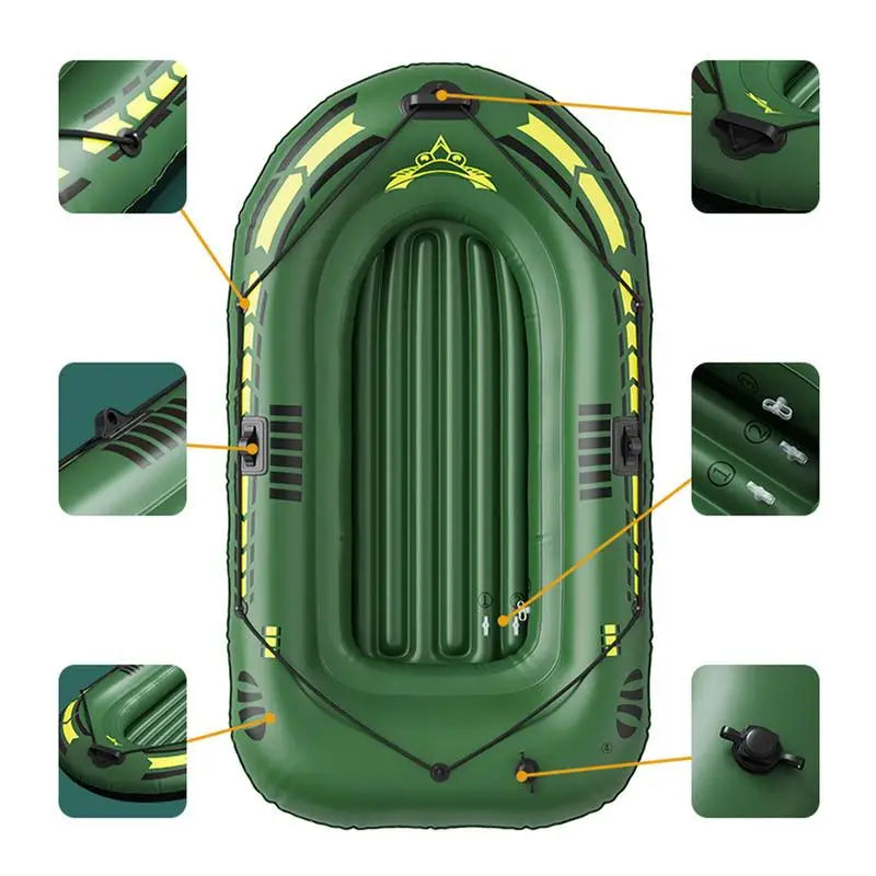 Inflatable Boat Iatable Boat Kayak Canoe Fishing Boat Portable Fishing Boat Raft for Lake with Oars Pump For Adults Fishing