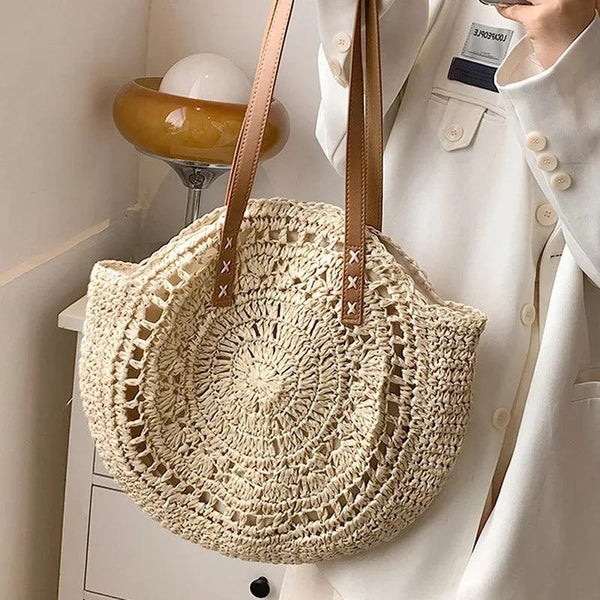 Round Straw Beach Bag - Sexikinis Swim - Gifts for You 'n Me