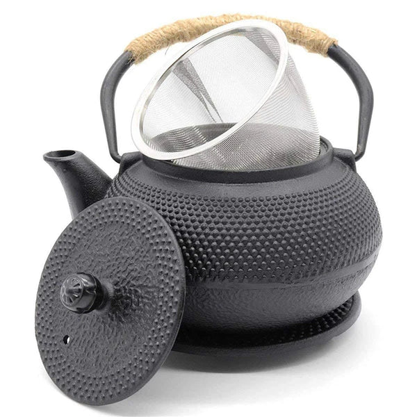 UPORS Japanese Iron Tea Pot with Stainless Steel Infuser Cast Iron Teapot Tea Kettle for Boiling Water Oolong Tea 600/800/1200ML