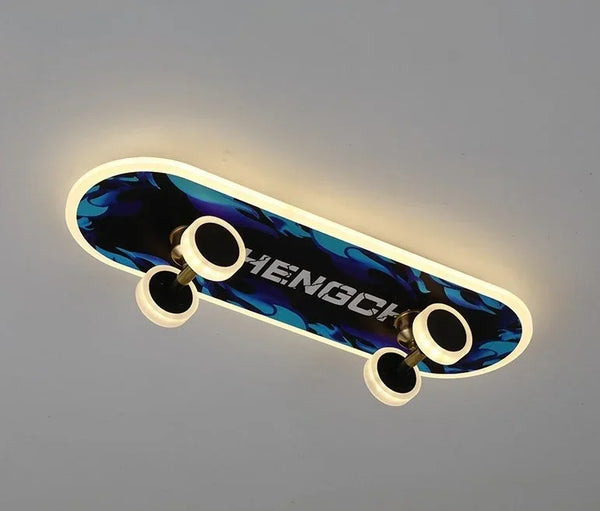 Creative Skateboard Ceiling Lights Nordic New Designer Children's Room Lamps Modern Boy Girl Living Room Cartoon Decor Lighting