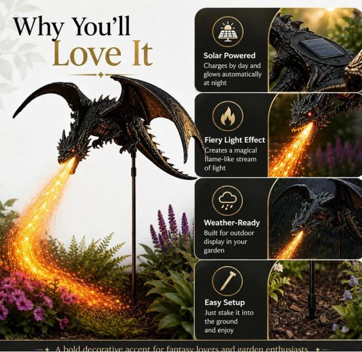 Solar Dragon Fire Garden Light