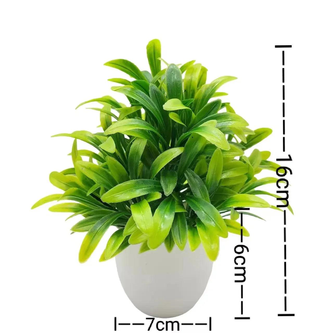 Artificial Plants with Plastic Pots for Home Decor