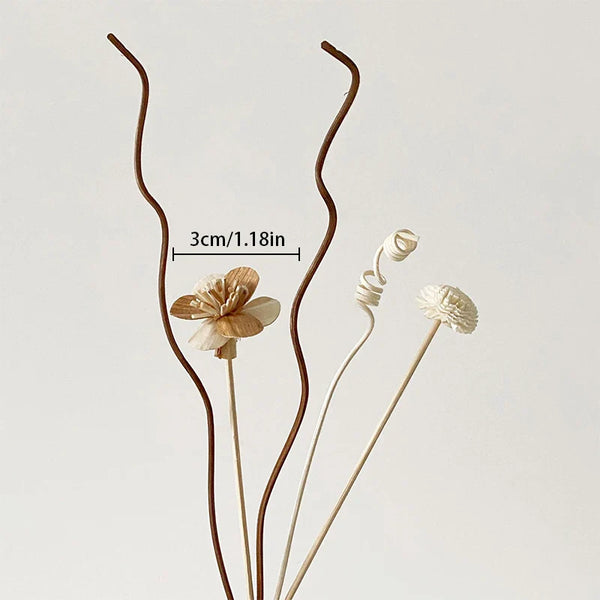 1 Set Diffuser Sticks Flower Aromatherapy Rattan No Fire Aroma Diffuser Sticks Home Living Room Aromatic Incense Supplies