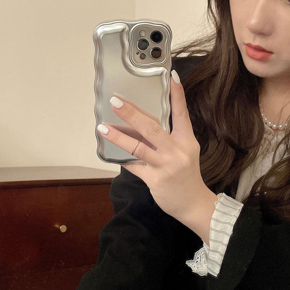 Women Luxury Gold Color Shockproof Phone Case for iPhone 14 13 12 11 Pro Max X Xs Max XR Shock-Absorbing Elegant Shiny Case for iPhone Strong iphone Back Cover